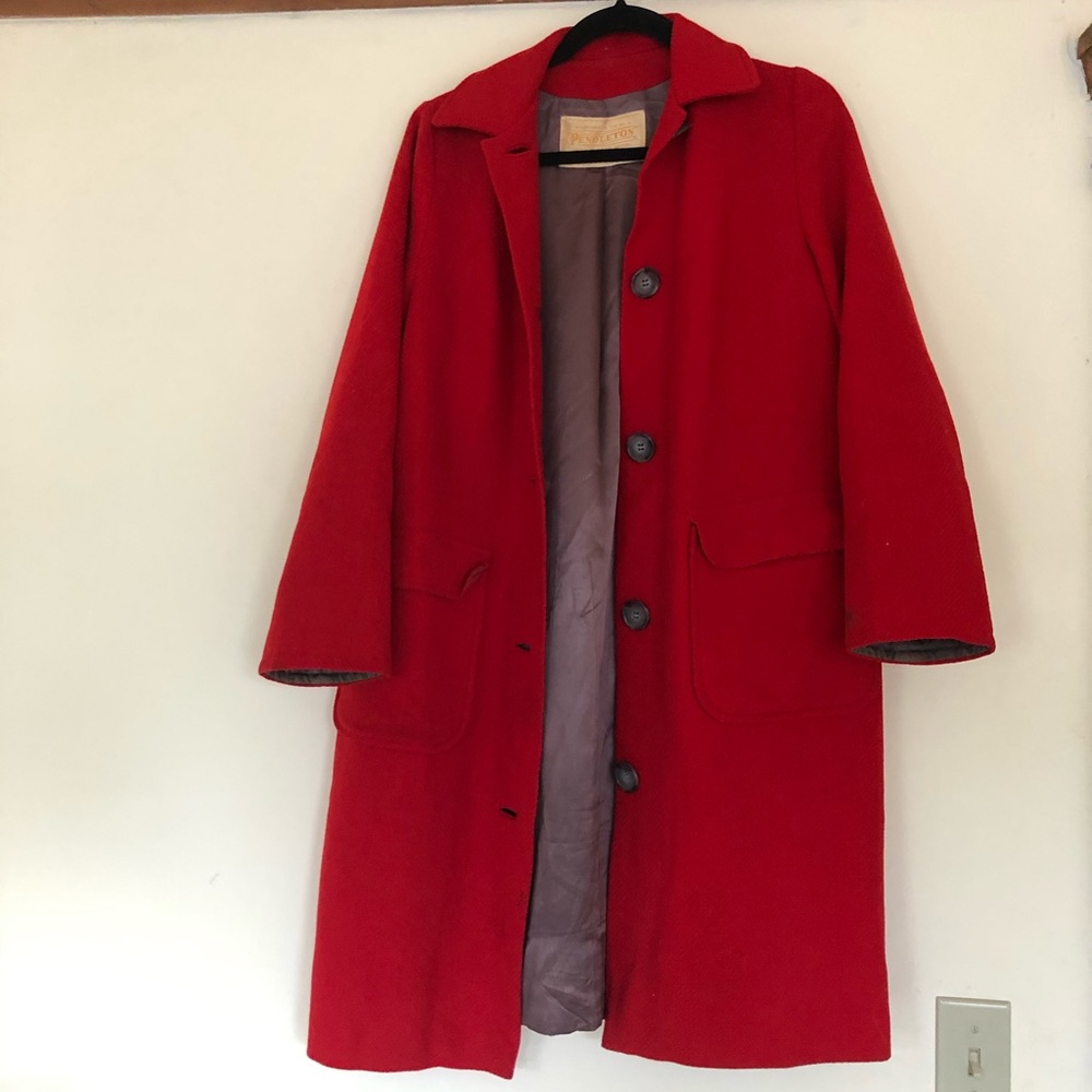 Vintage Red Pendleton Coat